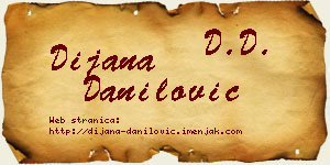Dijana Danilović vizit kartica